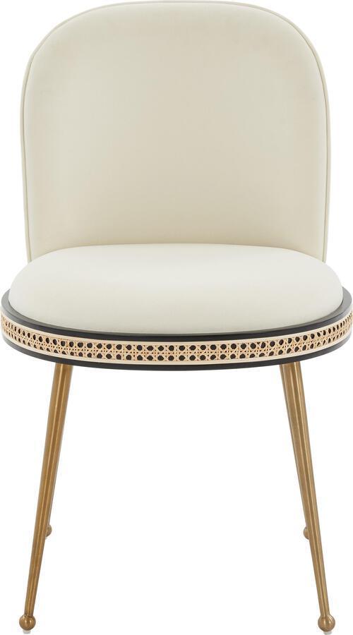 Tov Furniture Dining Chairs - Harley Cream Velvet Dining Chair Cream