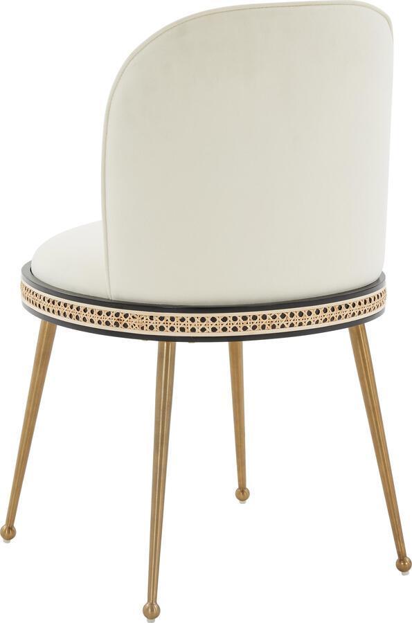 Tov Furniture Dining Chairs - Harley Cream Velvet Dining Chair Cream