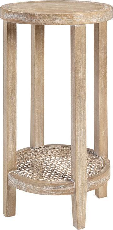 Olliix.com Side & End Tables - Harley Round Accent Table Reclaimed Wheat