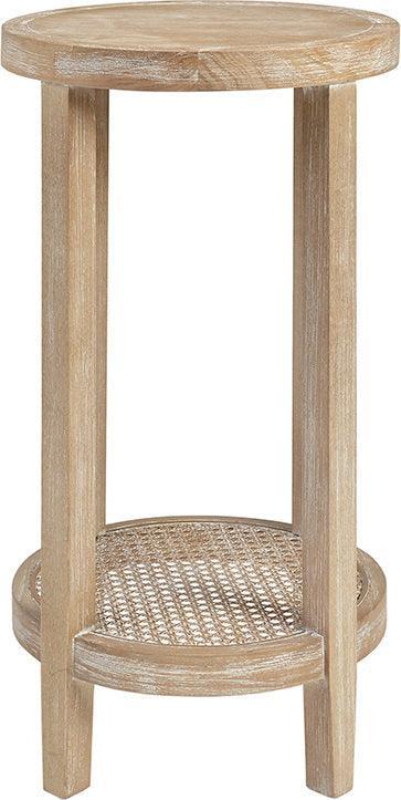 Olliix.com Side & End Tables - Harley Round Accent Table Reclaimed Wheat