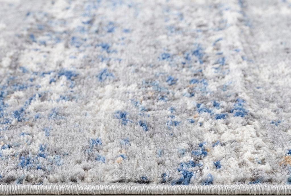 Olliix.com Indoor Rugs - Harley Runner 2'7"x7' Area Rug Blue & Cream