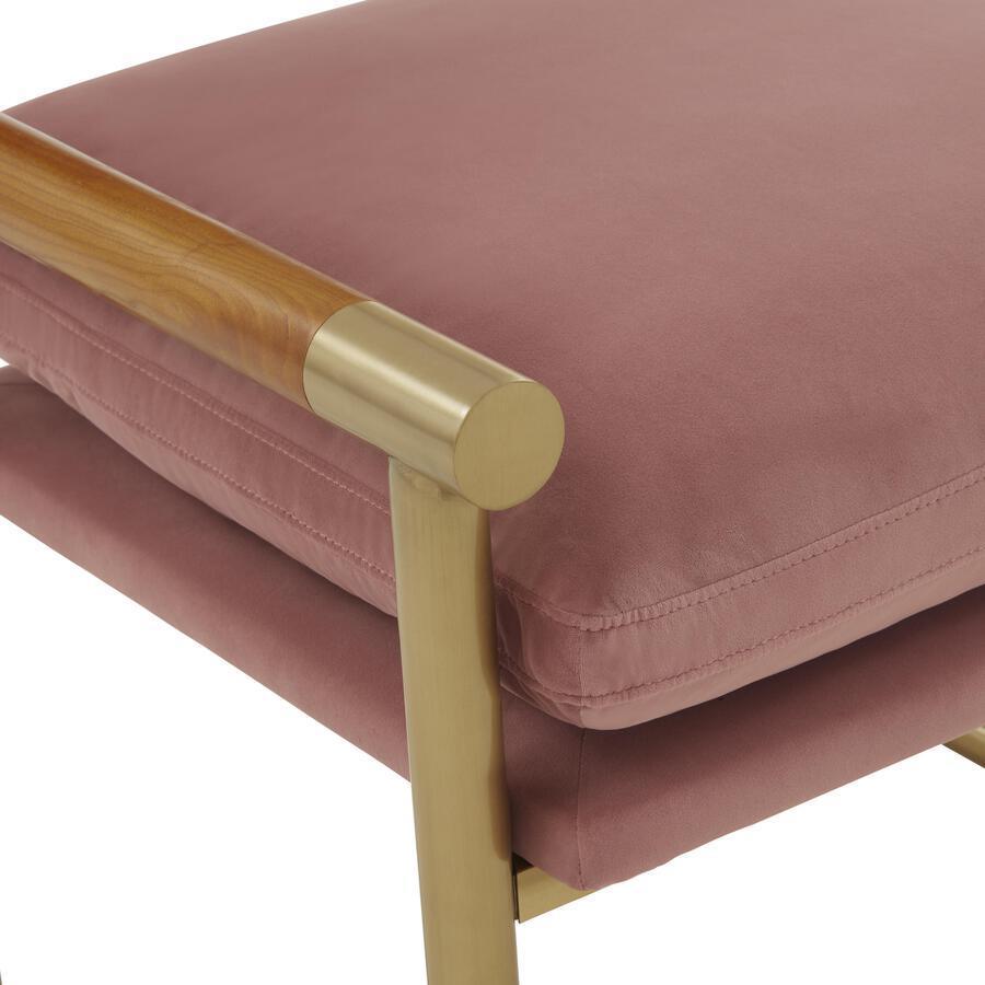 Tov Furniture Accent Chairs - Harlow Rattan Mauve Velvet Chair