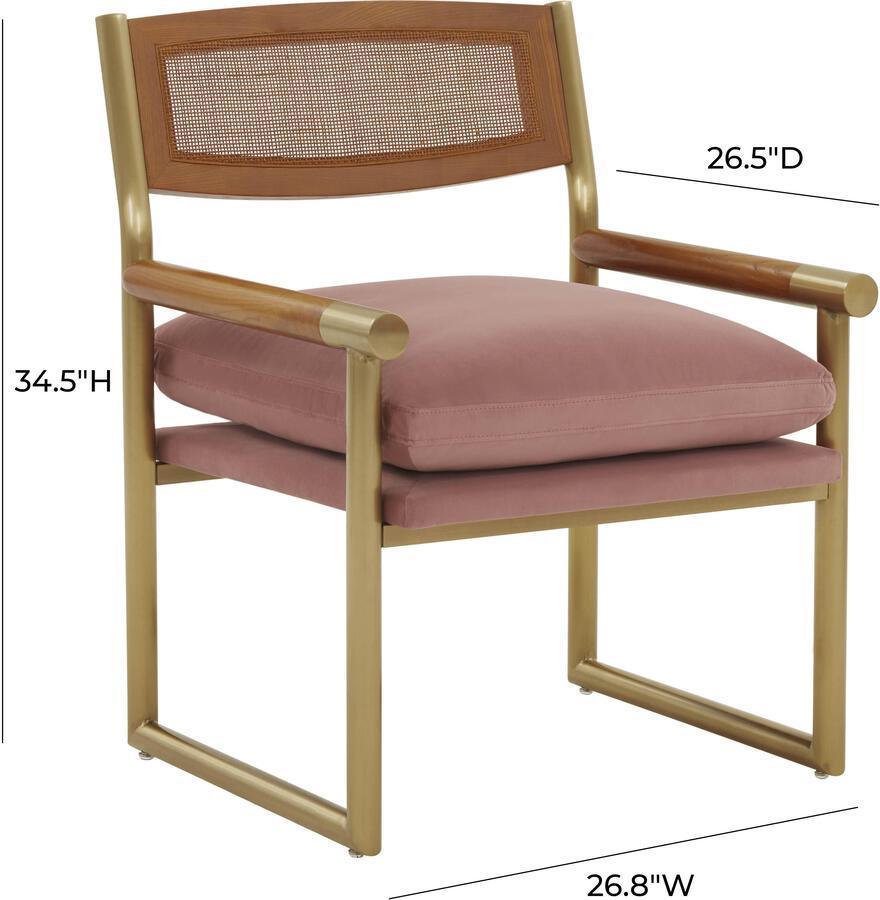 Rattan sales velvet chair