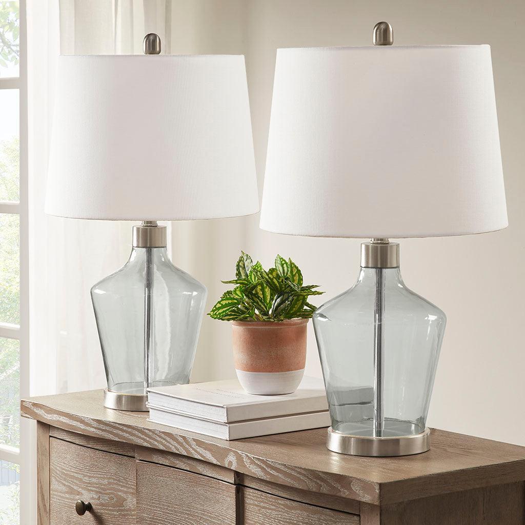 Olliix.com Table Lamps - Harmony Table lamp Grey (Set of 2)