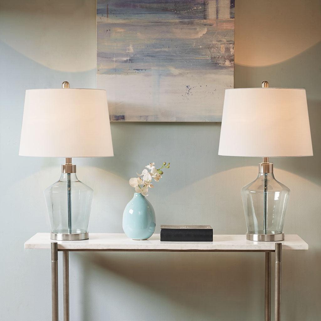 Olliix.com Table Lamps - Harmony Table lamp Grey (Set of 2)