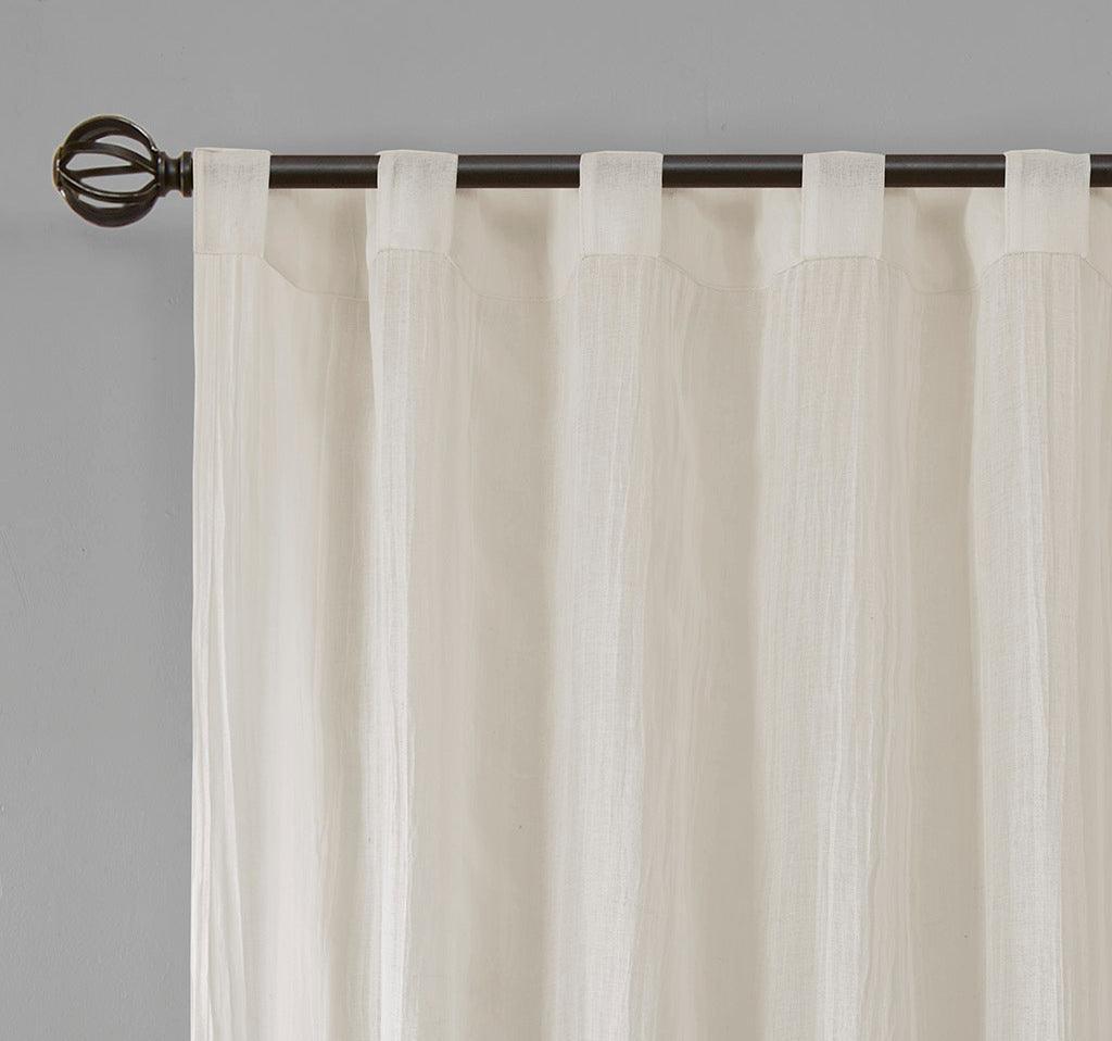 Olliix.com Curtains - Harper 95" Solid Crushed Window Panel Pair White