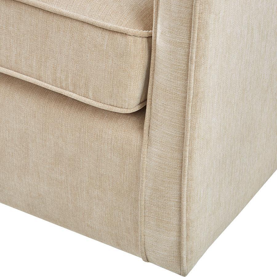 Olliix.com Accent Chairs - Harris Chenille Swivel Chair Cream