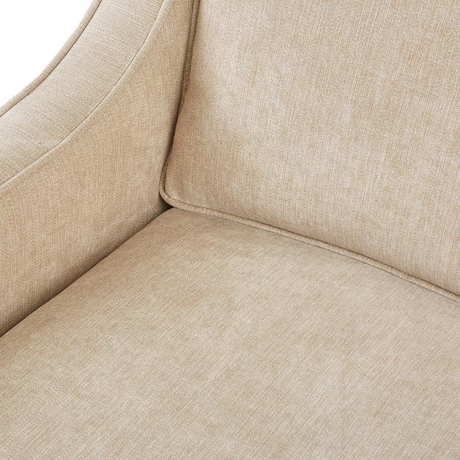 Olliix.com Accent Chairs - Harris Chenille Swivel Chair Cream