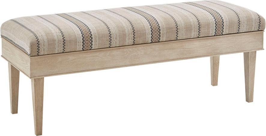 Olliix.com Benches - Harstrom Storage Bench Beige Multicolor