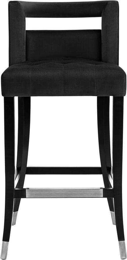 Tov Furniture Barstools - Hart Black Velvet Bar Stool
