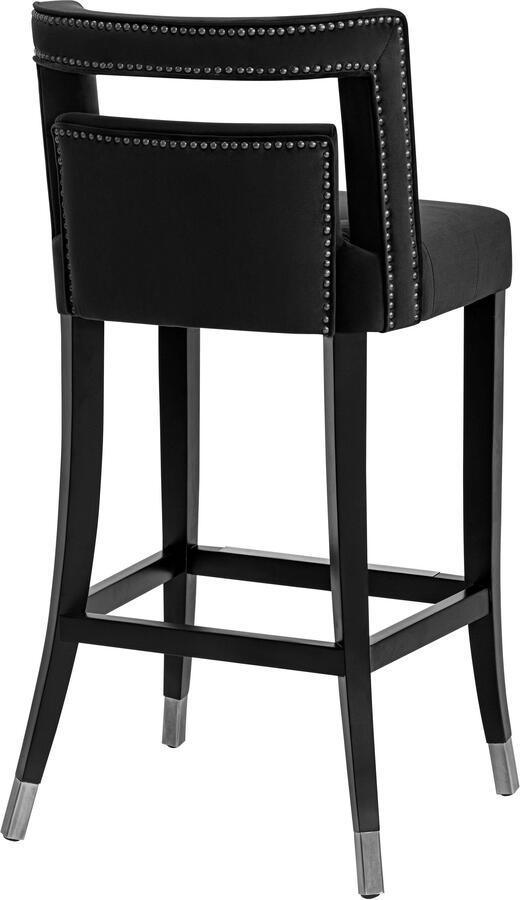 Tov Furniture Barstools - Hart Black Velvet Bar Stool