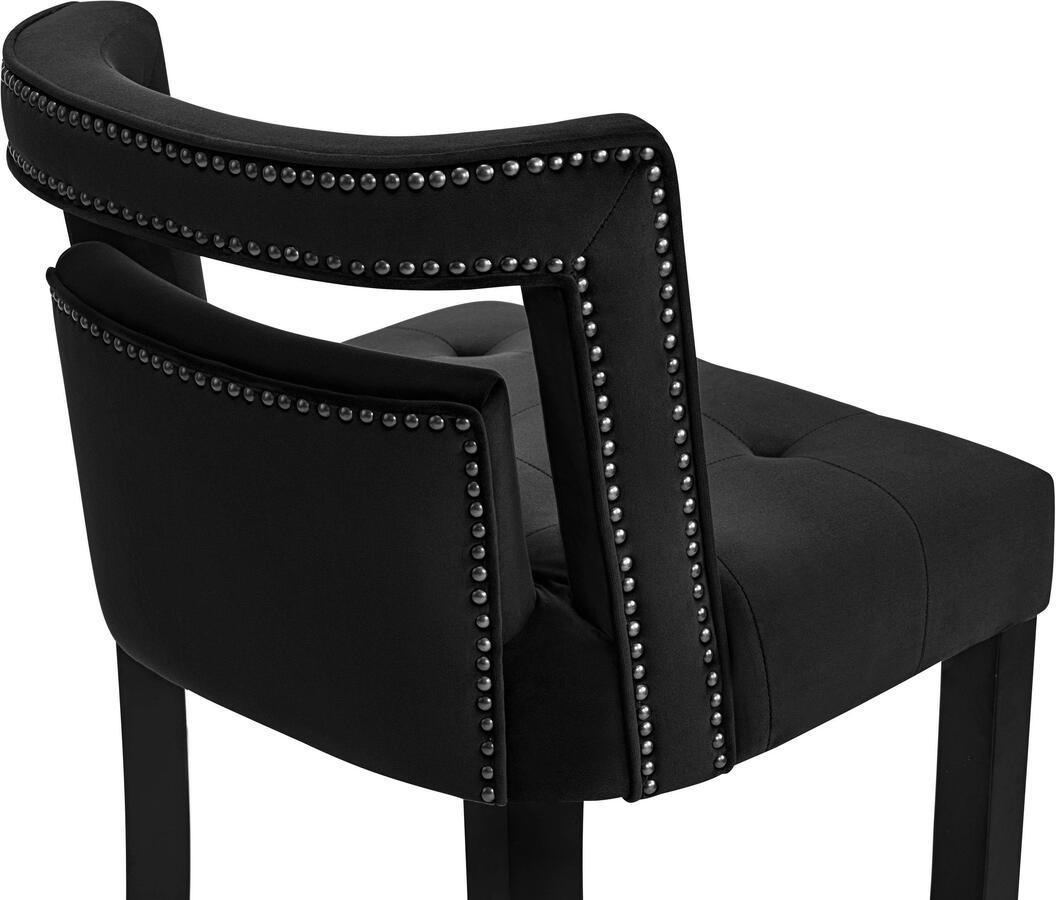 Tov Furniture Barstools - Hart Black Velvet Bar Stool