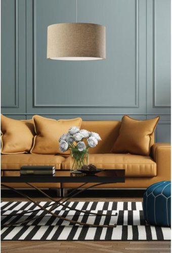 Adesso Ceiling Lights - Harvest Lrg Drum Pendant- Ntl