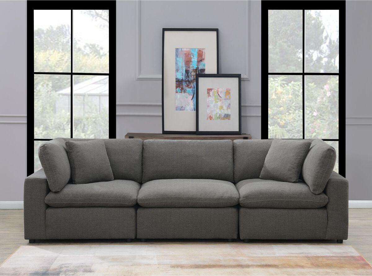 Elements Sectional Sofas - Haven 3PC Sectional Sofa Charcoal