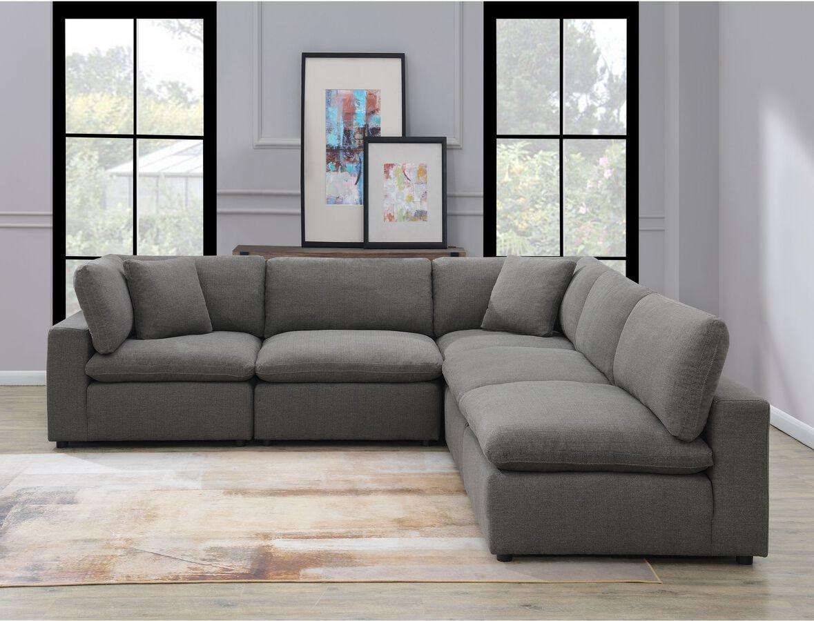 Elements Sectional Sofas - Haven 5PC Sectional Sofa Charcoal