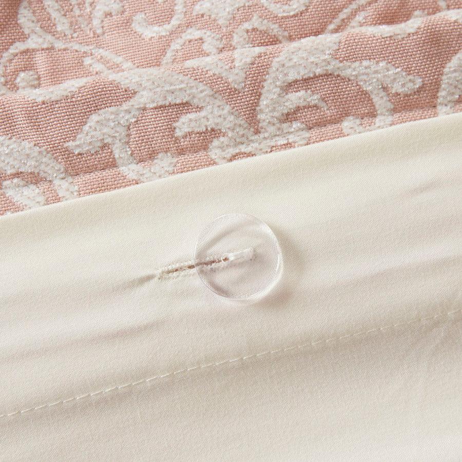 Olliix.com Comforters & Blankets - Haven Chenille Jacquard Comforter Set Blush