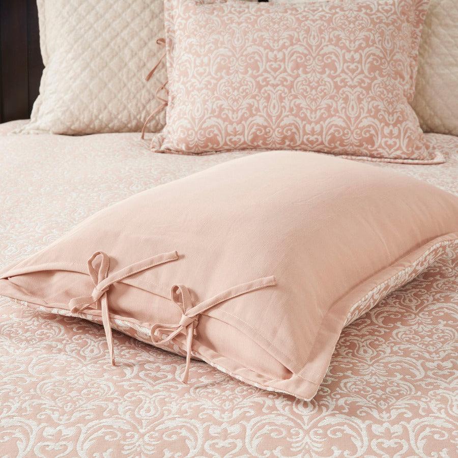 Olliix.com Comforters & Blankets - Haven Chenille Jacquard Comforter Set Blush