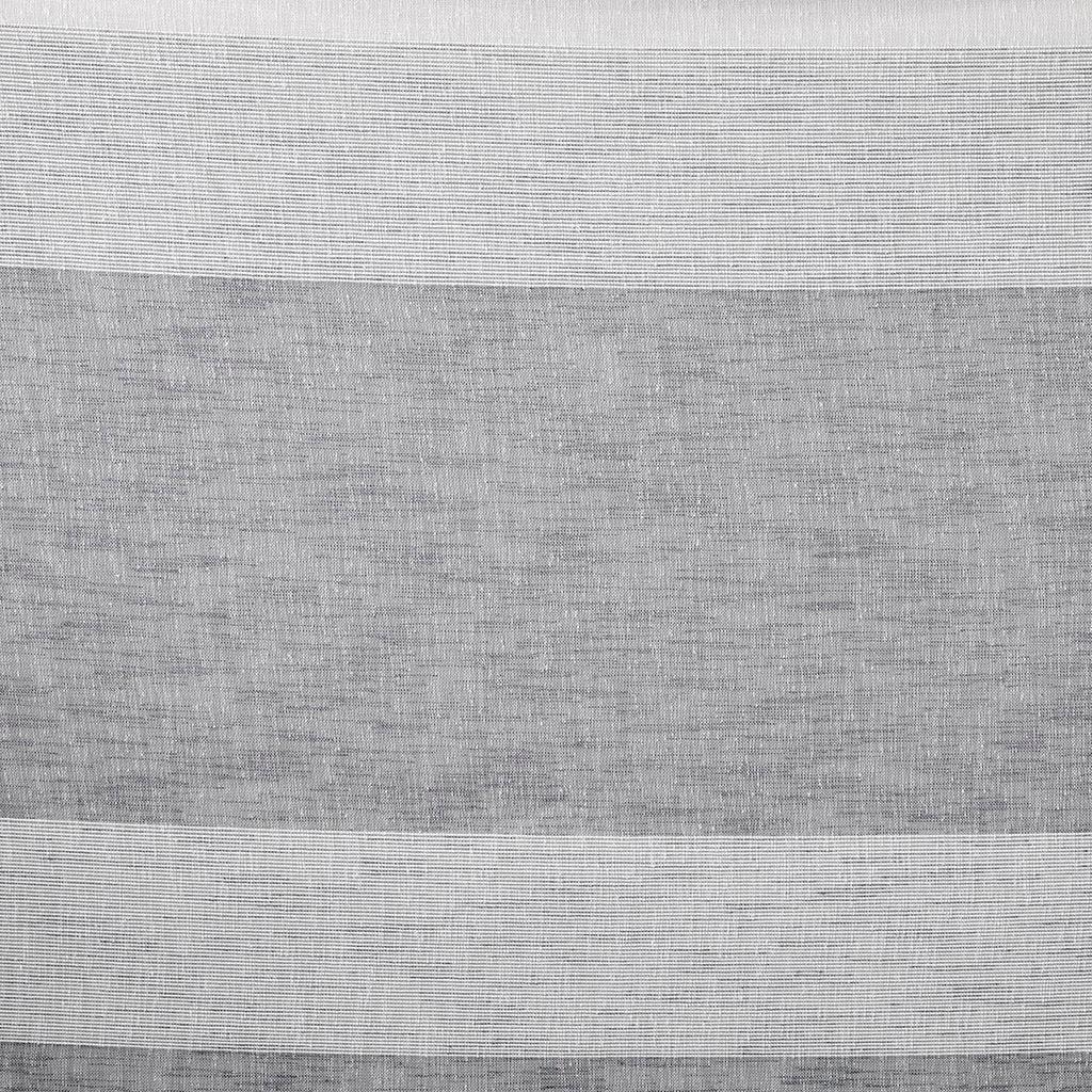 Olliix.com Curtains - Hayden 95" Woven Faux Linen Striped Window Sheer Gray