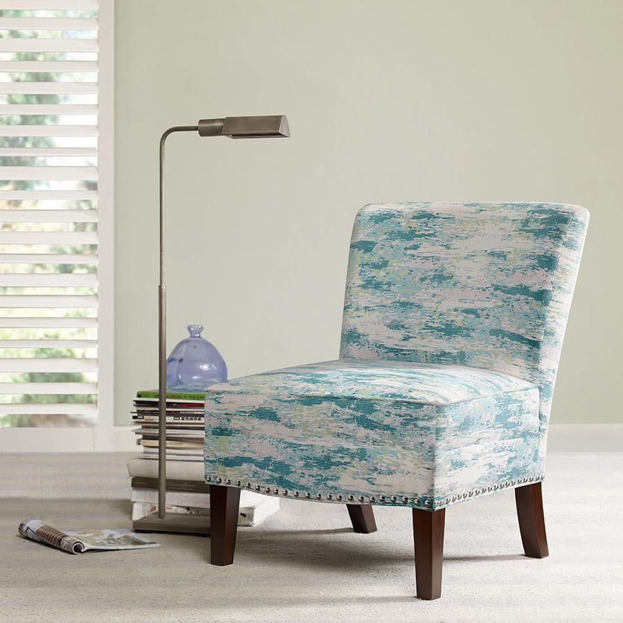 Olliix.com Accent Chairs - Hayden Slipper Accent Chair Blue Multi