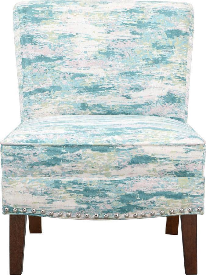 Olliix.com Accent Chairs - Hayden Slipper Accent Chair Blue Multi
