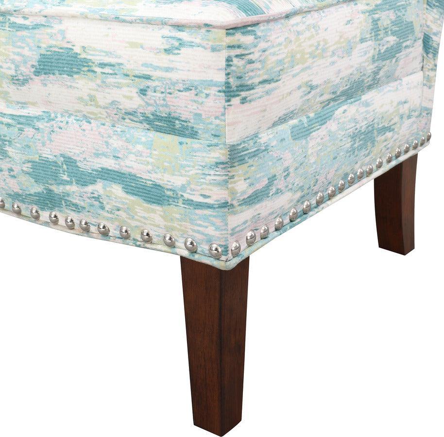 Olliix.com Accent Chairs - Hayden Slipper Accent Chair Blue Multi
