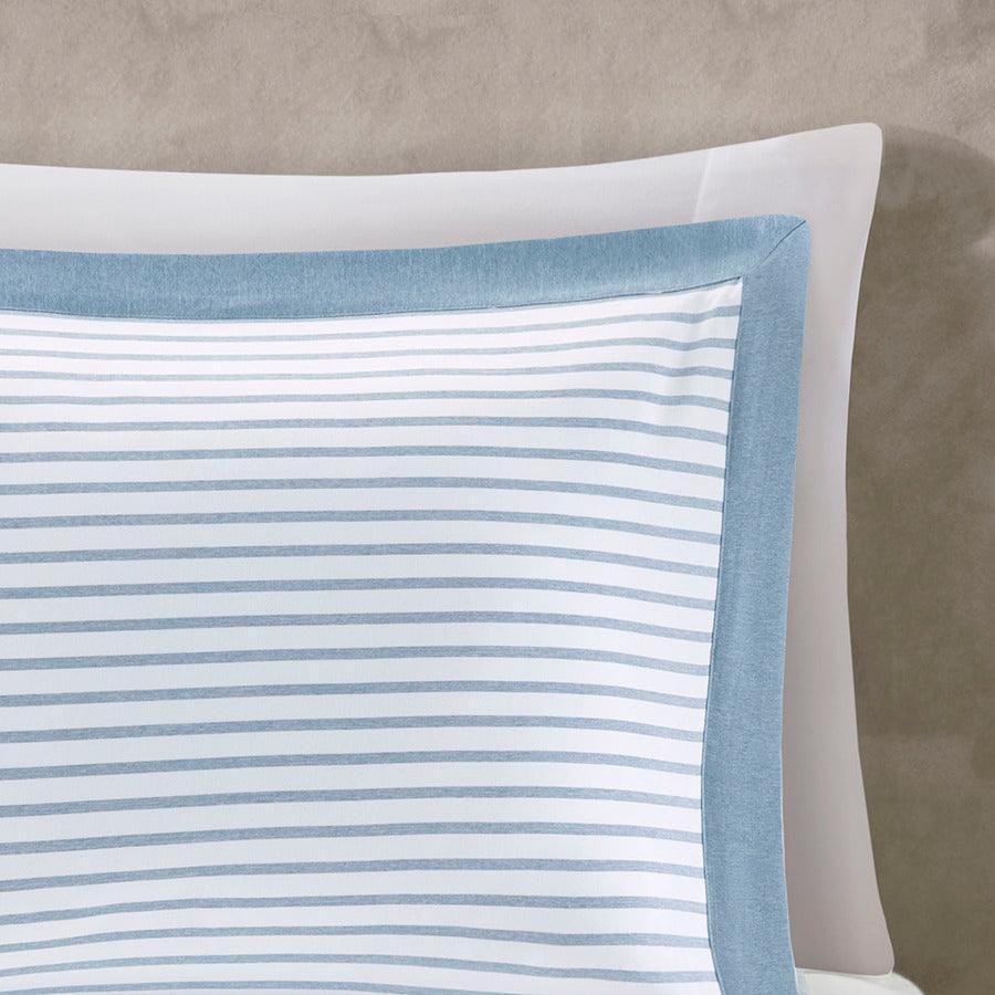 Olliix.com Comforters & Blankets - Hayden Twin Reversible Yarn Dyed Down Alternative Comforter Set Blue