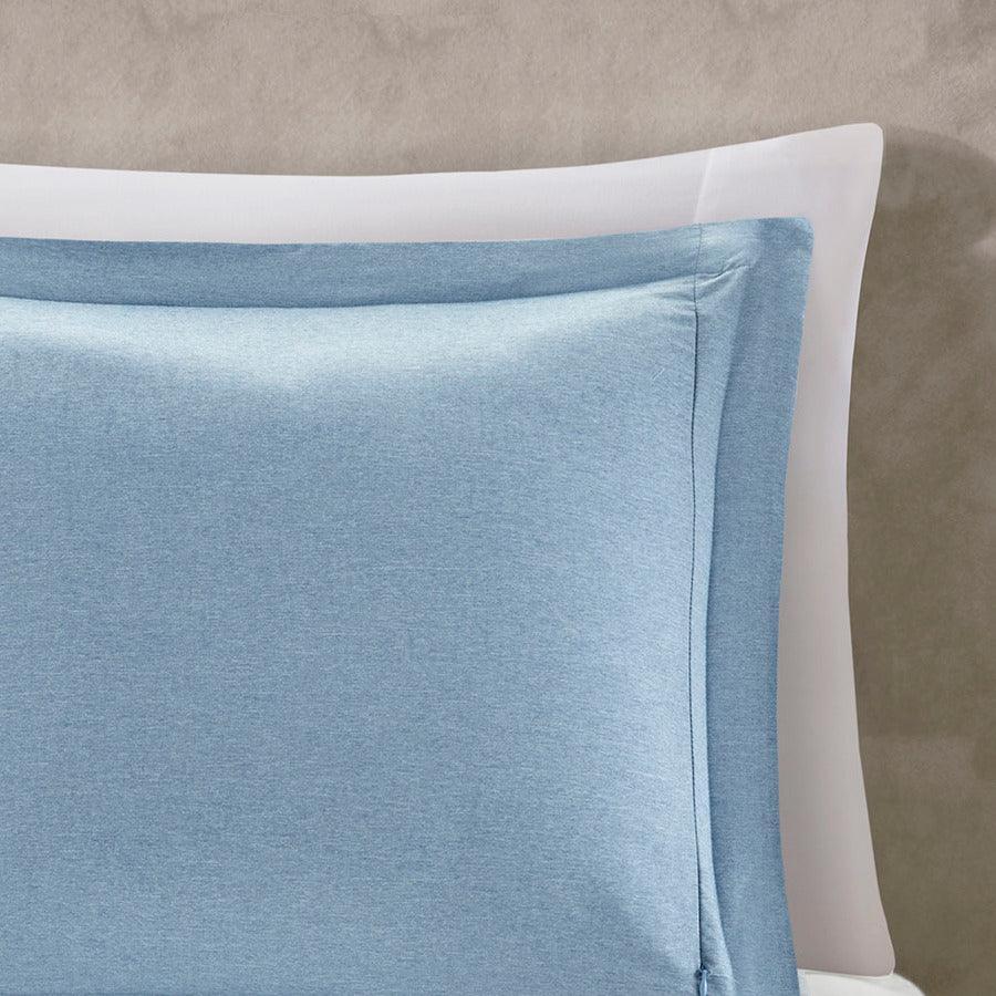 Olliix.com Comforters & Blankets - Hayden Twin Reversible Yarn Dyed Down Alternative Comforter Set Blue