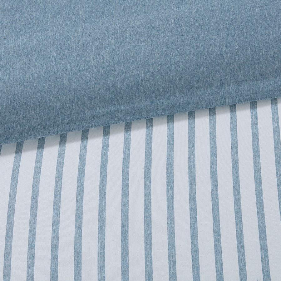 Olliix.com Comforters & Blankets - Hayden Twin Reversible Yarn Dyed Down Alternative Comforter Set Blue
