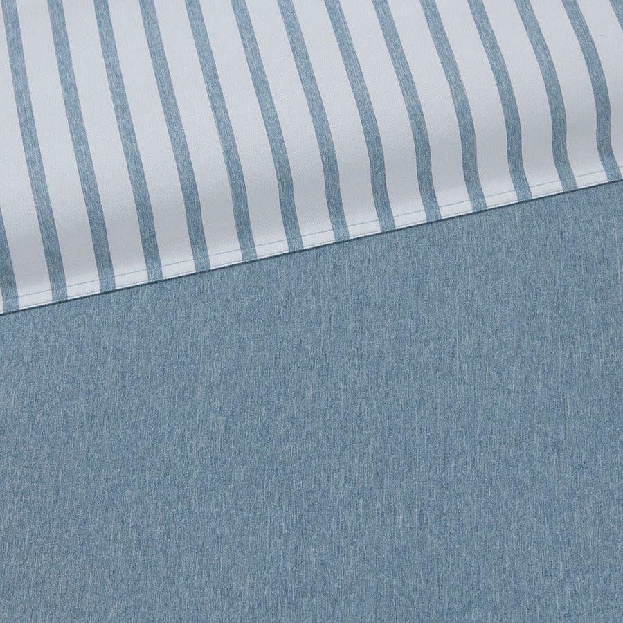 Olliix.com Comforters & Blankets - Hayden Twin Reversible Yarn Dyed Down Alternative Comforter Set Blue