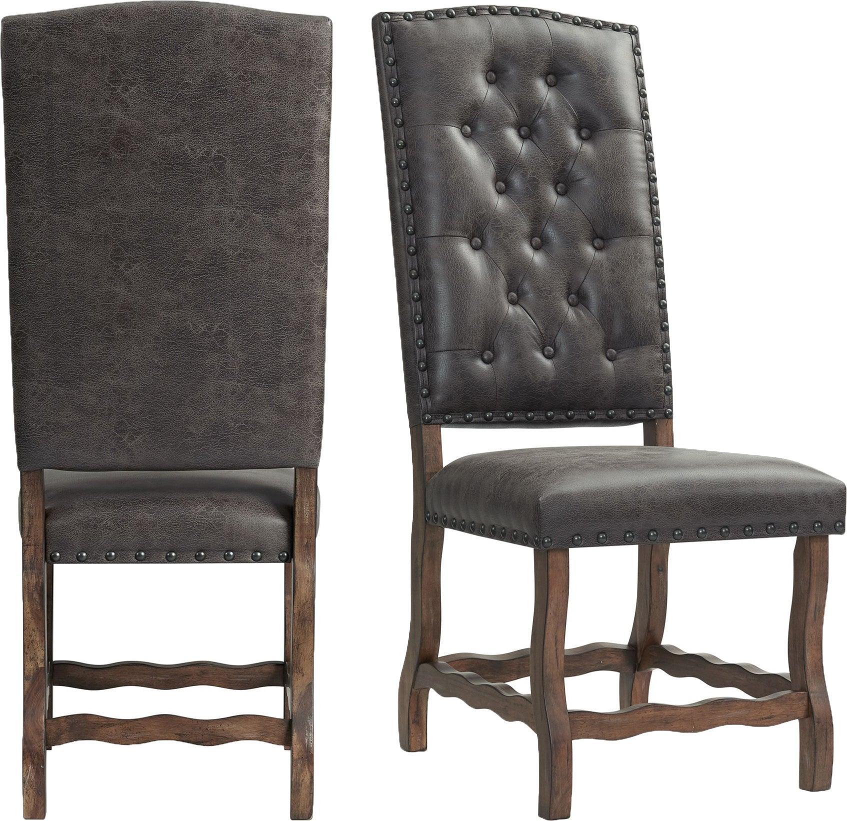 Elements Dining Chairs - Hayward Tufted Tall Back Side Chair Set (Set of 2)