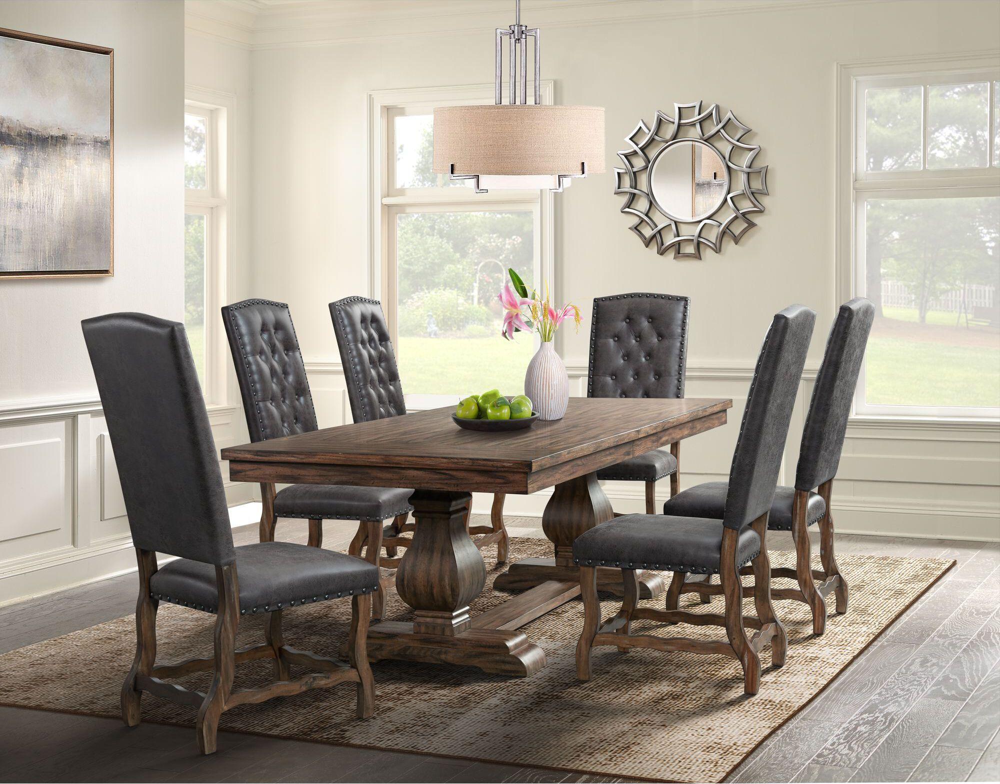 Elements Dining Chairs - Hayward Tufted Tall Back Side Chair Set (Set of 2)