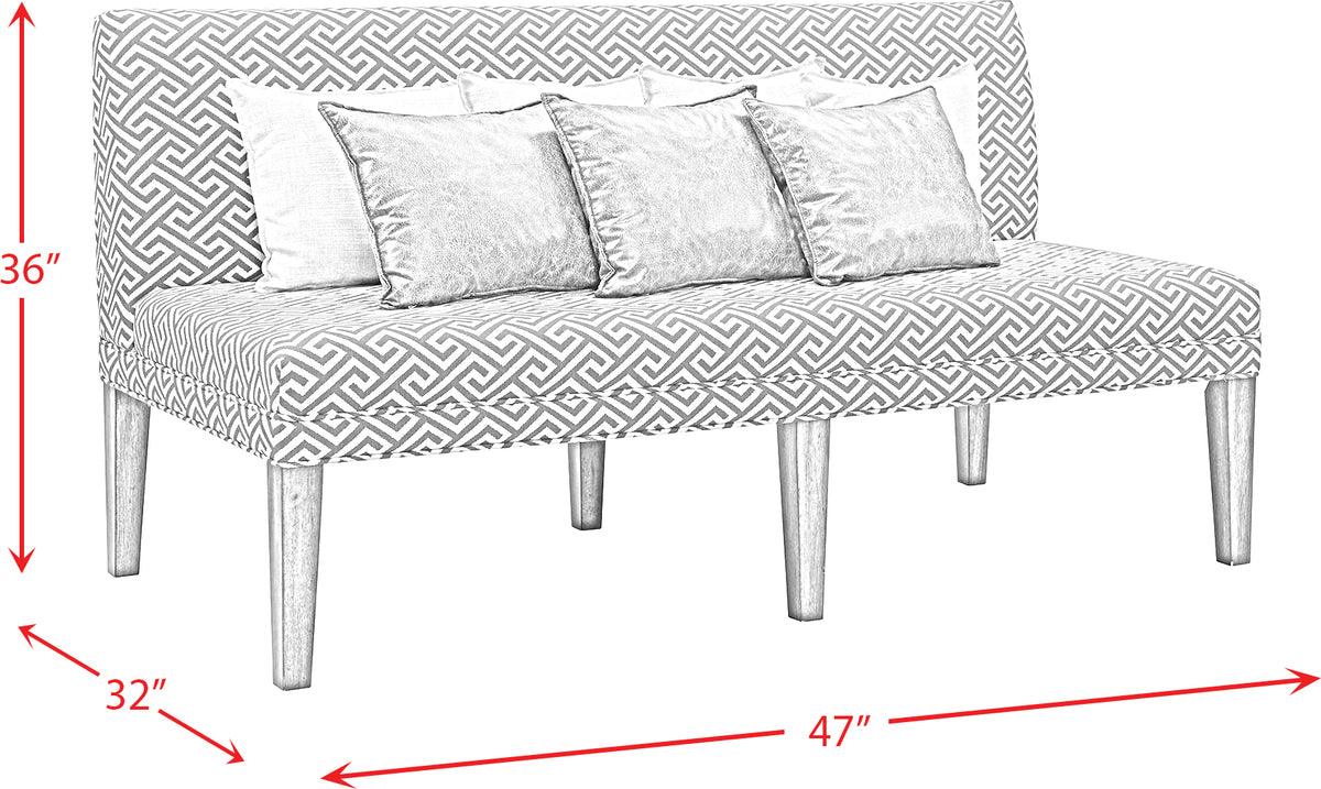 Elements Benches - Hayward Upholstered Dining Settee
