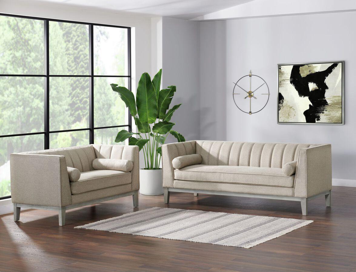 Elements Living Room Sets - Hayworth 2 Piece Sofa Set in Fawn