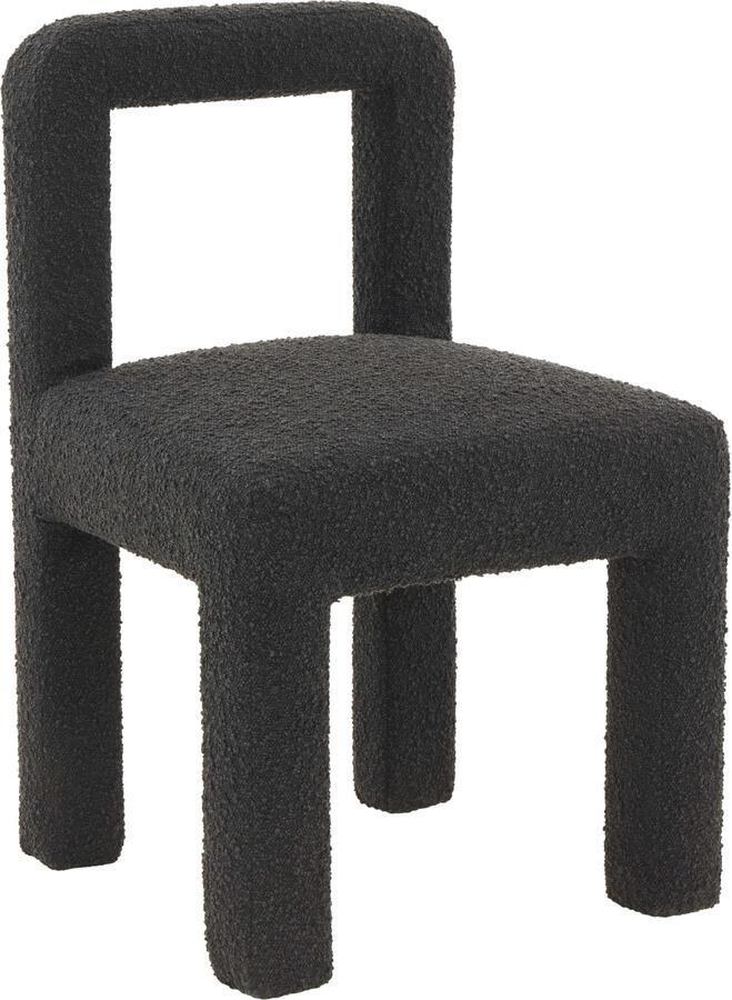 Tov Furniture Dining Chairs - Hazel Black Boucle Dining Chair Black