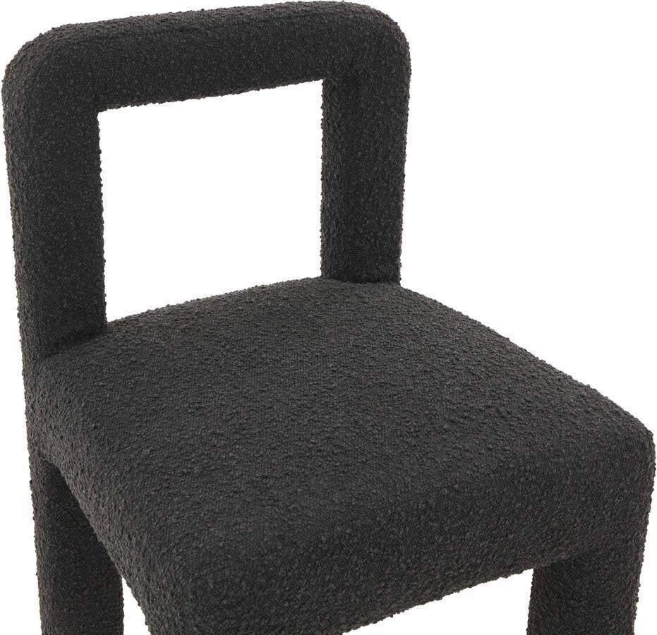 Tov Furniture Dining Chairs - Hazel Black Boucle Dining Chair Black