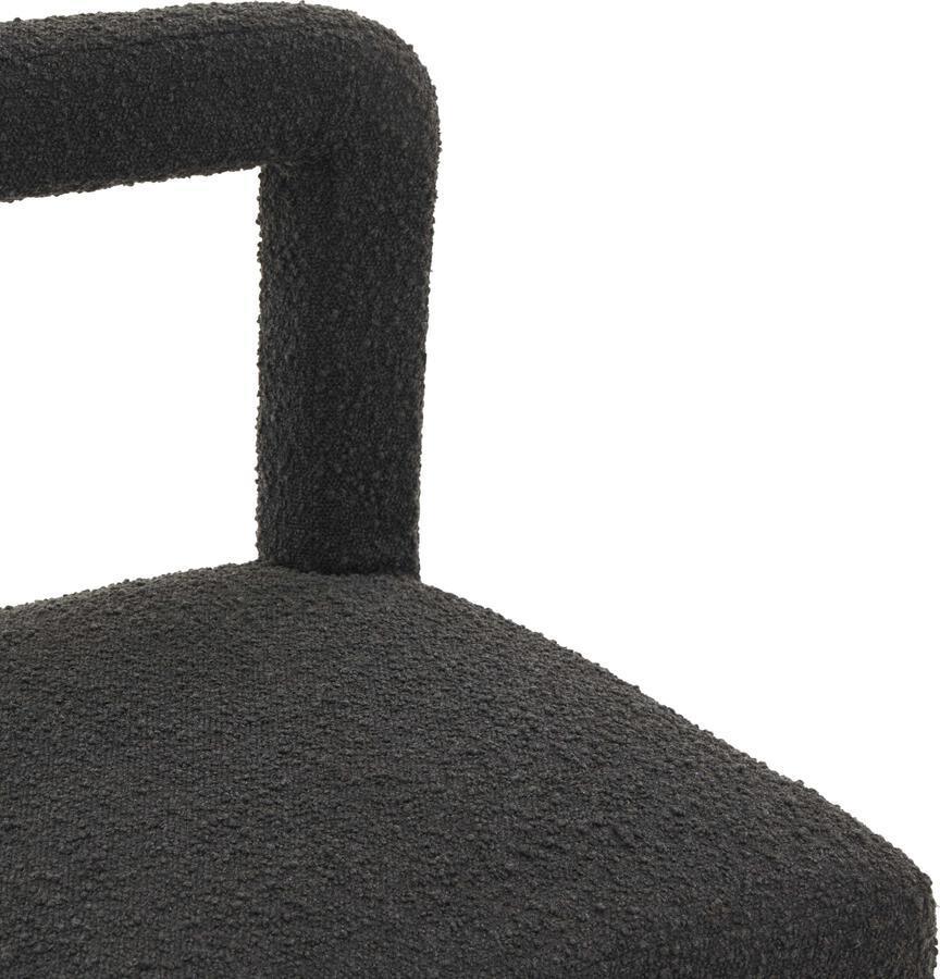Tov Furniture Dining Chairs - Hazel Black Boucle Dining Chair Black