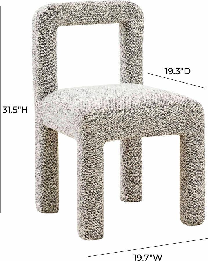 Tov Furniture Dining Chairs - Hazel Grey Boucle Dining Chair Grey