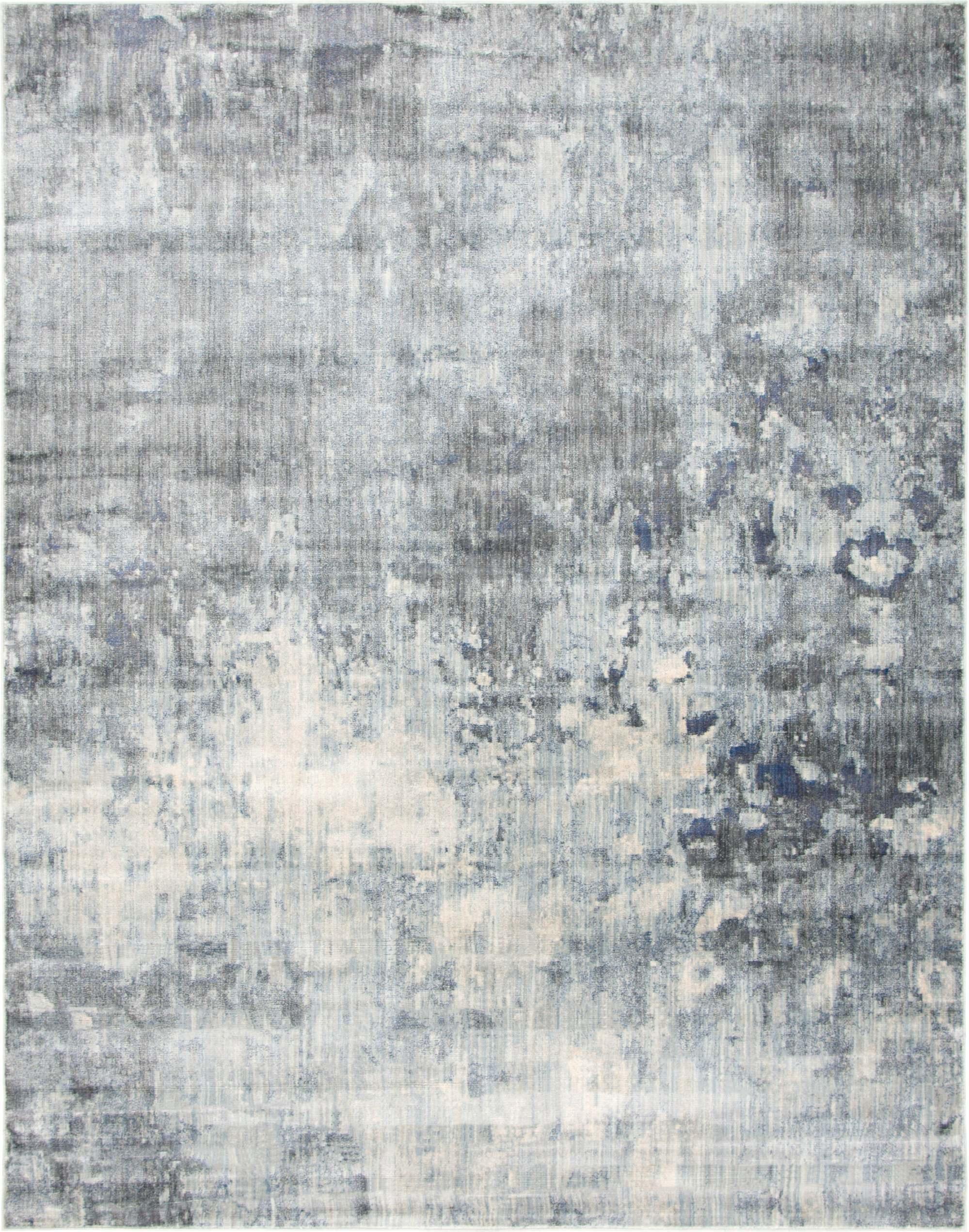 Unique Loom Indoor Rugs - Helios Abstract Rectangular 8x10 Rug Gray & Ivory