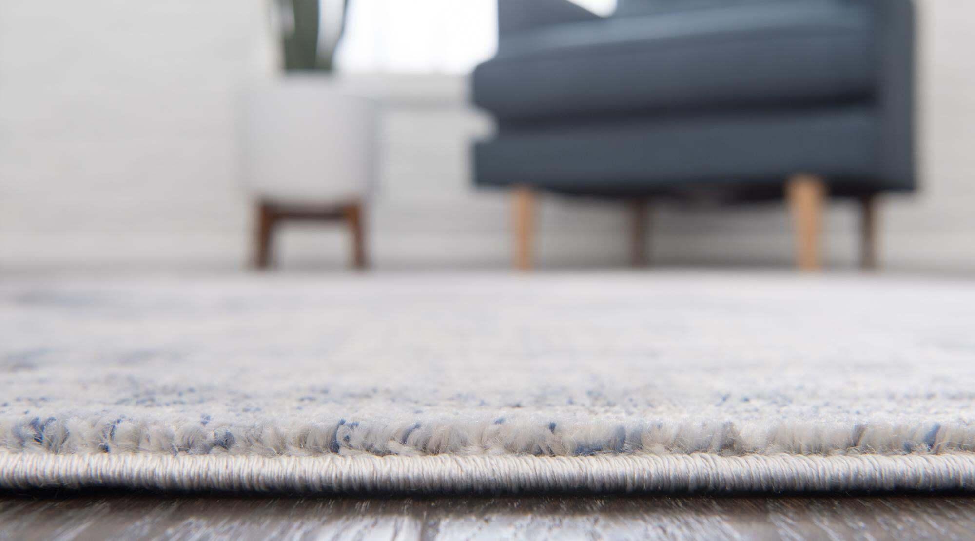 Unique Loom Indoor Rugs - Helios Abstract Rectangular 8x10 Rug Gray & Ivory