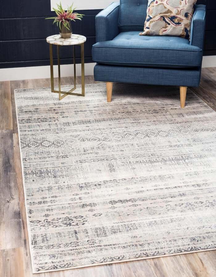 Unique Loom Indoor Rugs - Helios Bohemian 9x12 Rectangular Rug Beige
