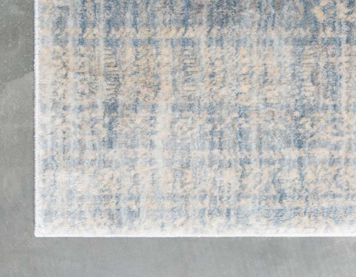 Unique Loom Indoor Rugs - Helios Bohemian 9x12 Rectangular Rug Light Blue