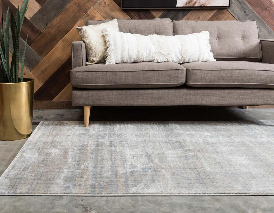 Unique Loom Indoor Rugs - Helios Bohemian 9x12 Rectangular Rug Light Blue