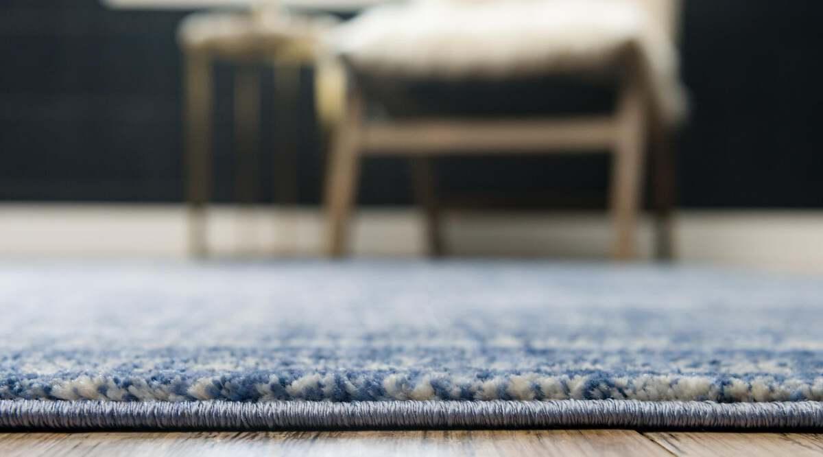 Unique Loom Indoor Rugs - Helios Bohemian 9x12 Rectangular Rug Navy Blue