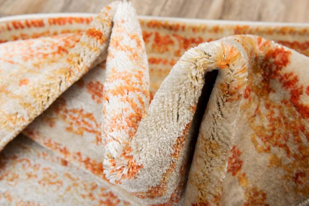 Unique Loom Indoor Rugs - Helios Bohemian 9x12 Rectangular Rug Orange