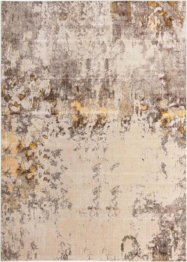 Unique Loom Indoor Rugs - Helios Eclectic 10x14 Rectangular Rug Beige
