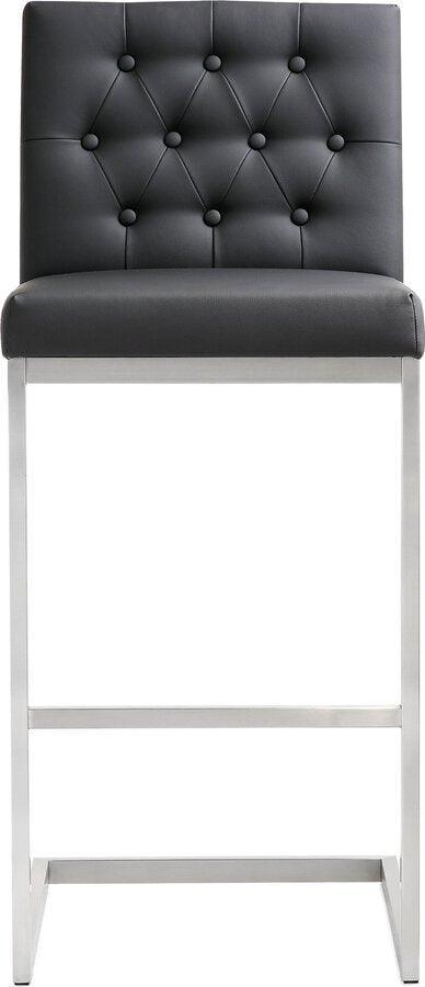 Tov Furniture Barstools - Helsinki Black Stainless Steel Barstool - Set of 2