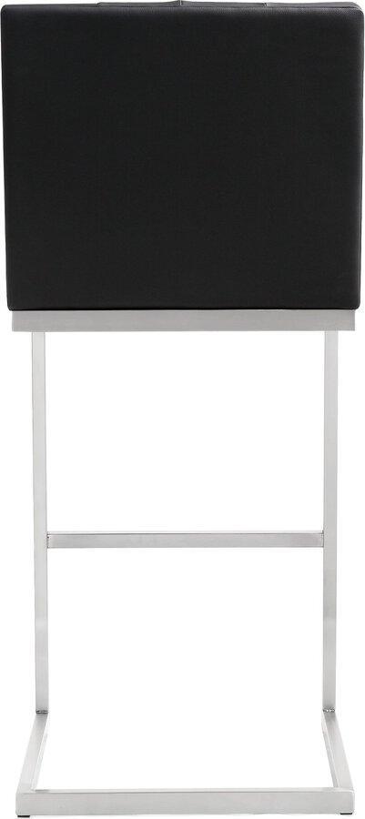 Tov Furniture Barstools - Helsinki Black Stainless Steel Barstool - Set of 2