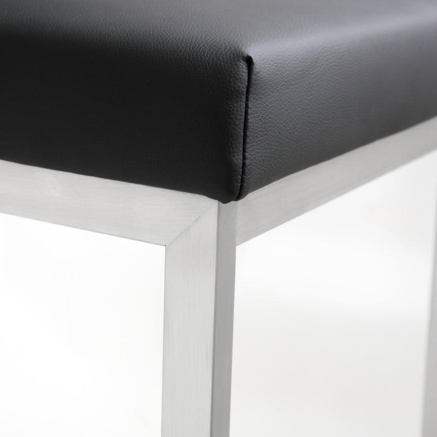 Tov Furniture Barstools - Helsinki Black Stainless Steel Barstool - Set of 2