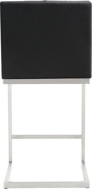 Tov Furniture Barstools - Helsinki Black Stainless Steel Counter Stool - Set of 2