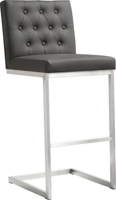 Tov Furniture Barstools - Helsinki Grey Stainless Steel Barstool - Set of 2